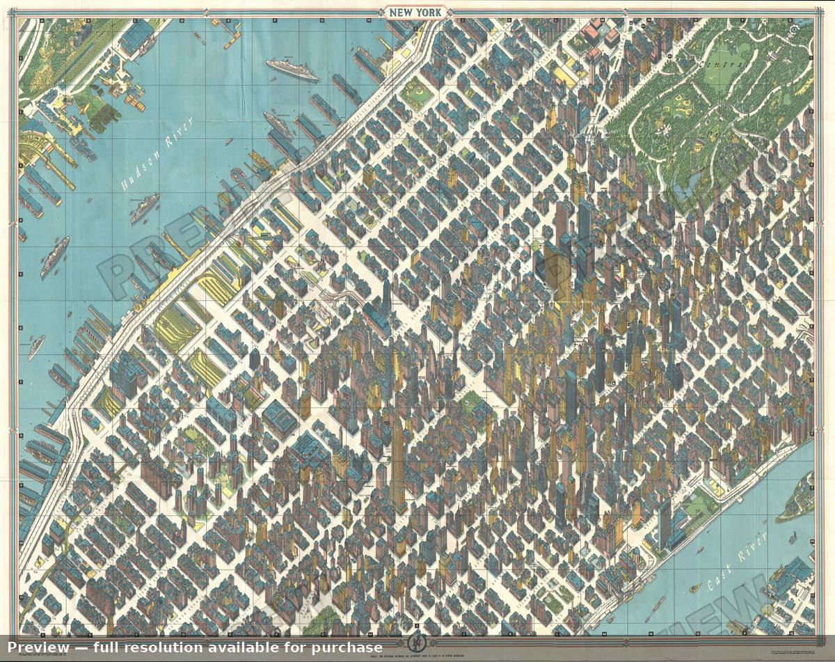 Antique map: New York Guide, 1963, 1963