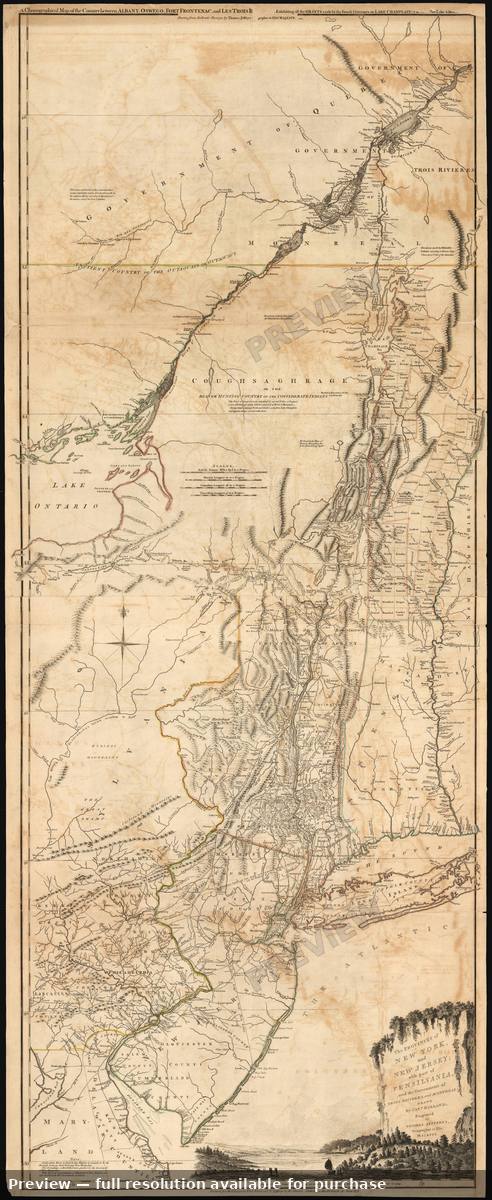 Antique map: New York New Jersey, 1775, 1775
