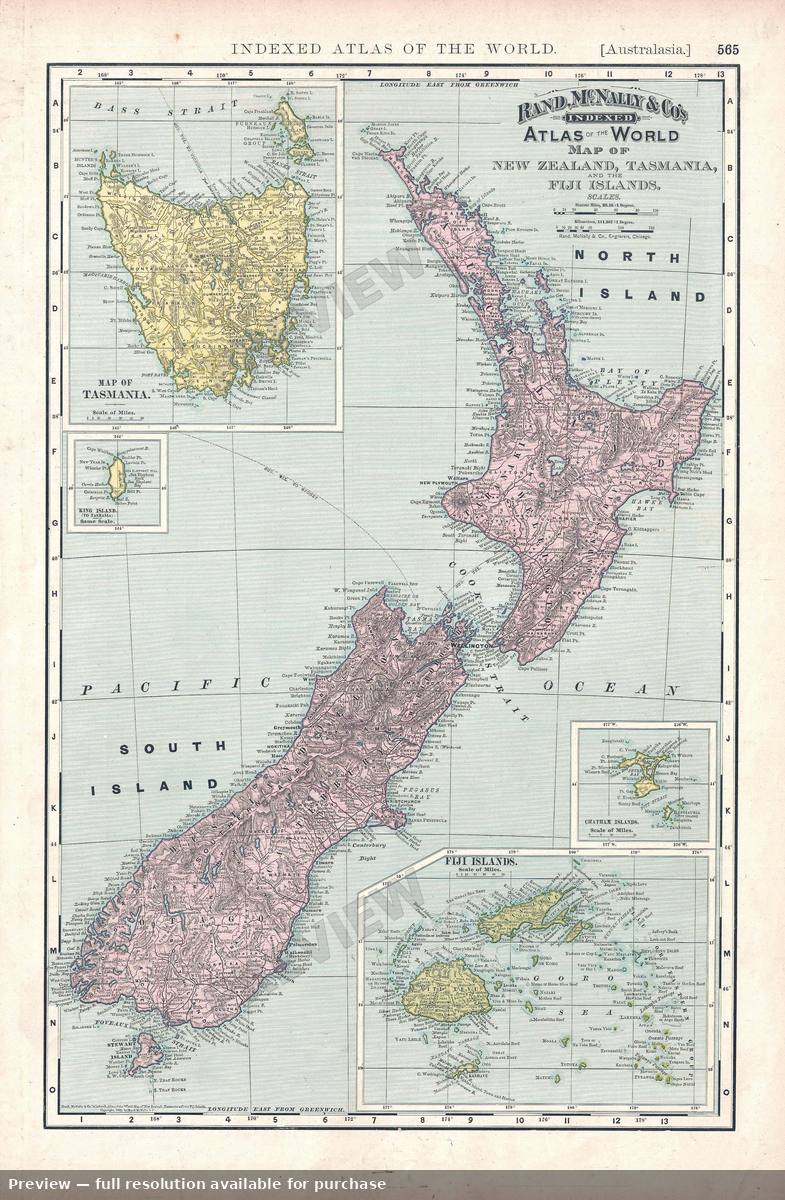 Antique map: New Zealand 2, 1895