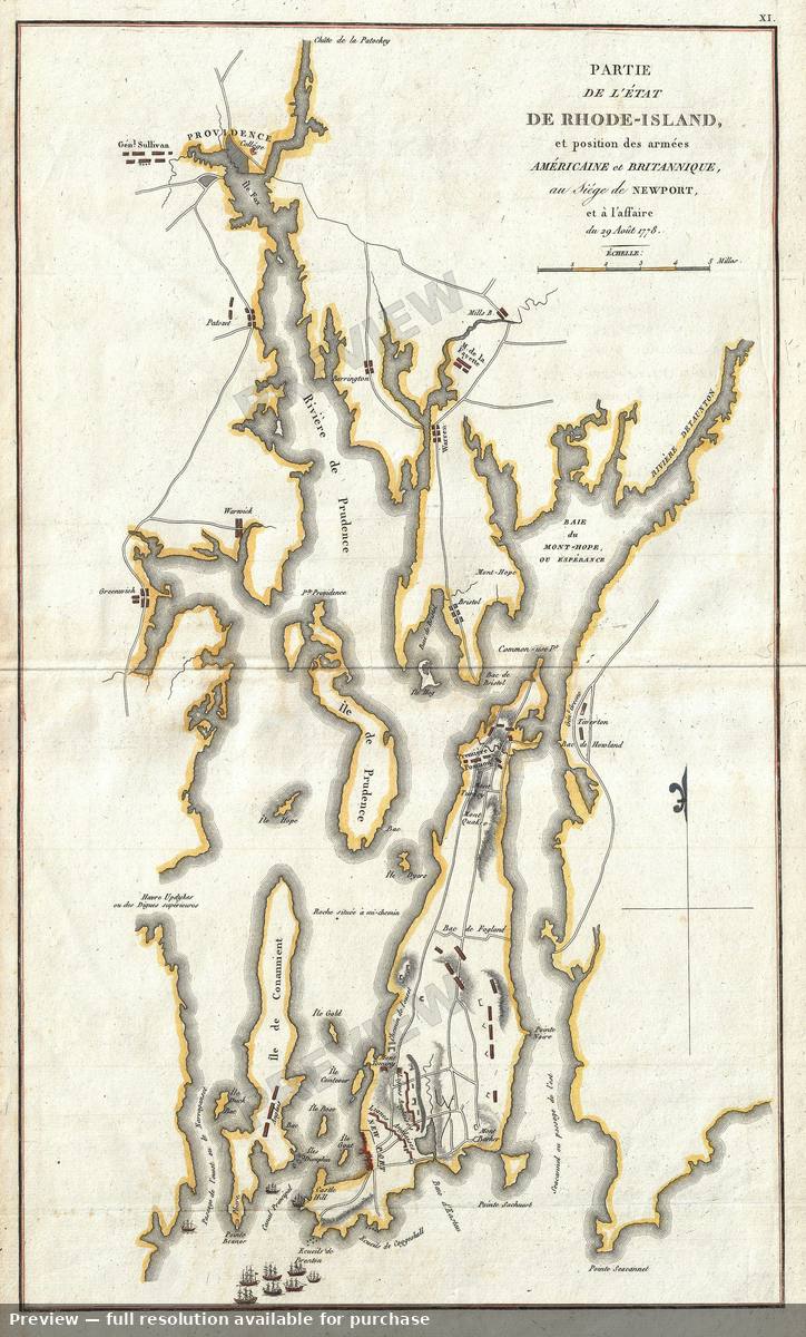 Antique map: Newport, 1807