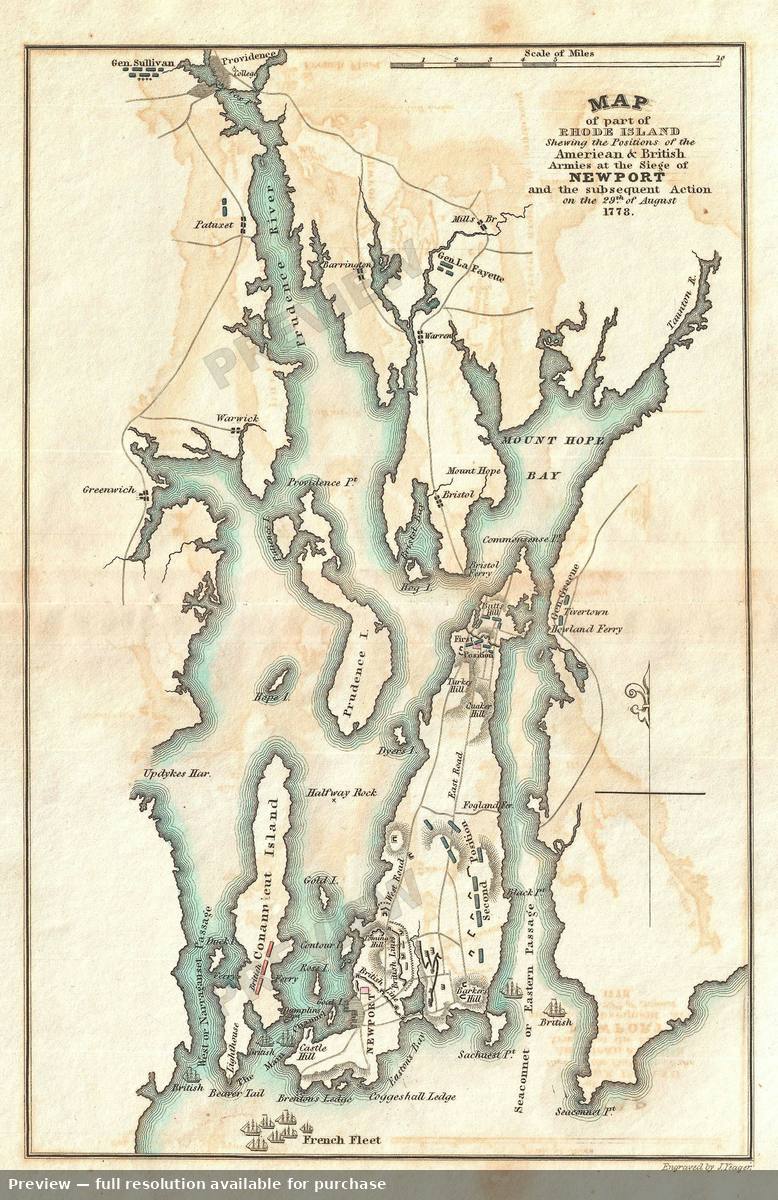 Antique map: Newport, 1832