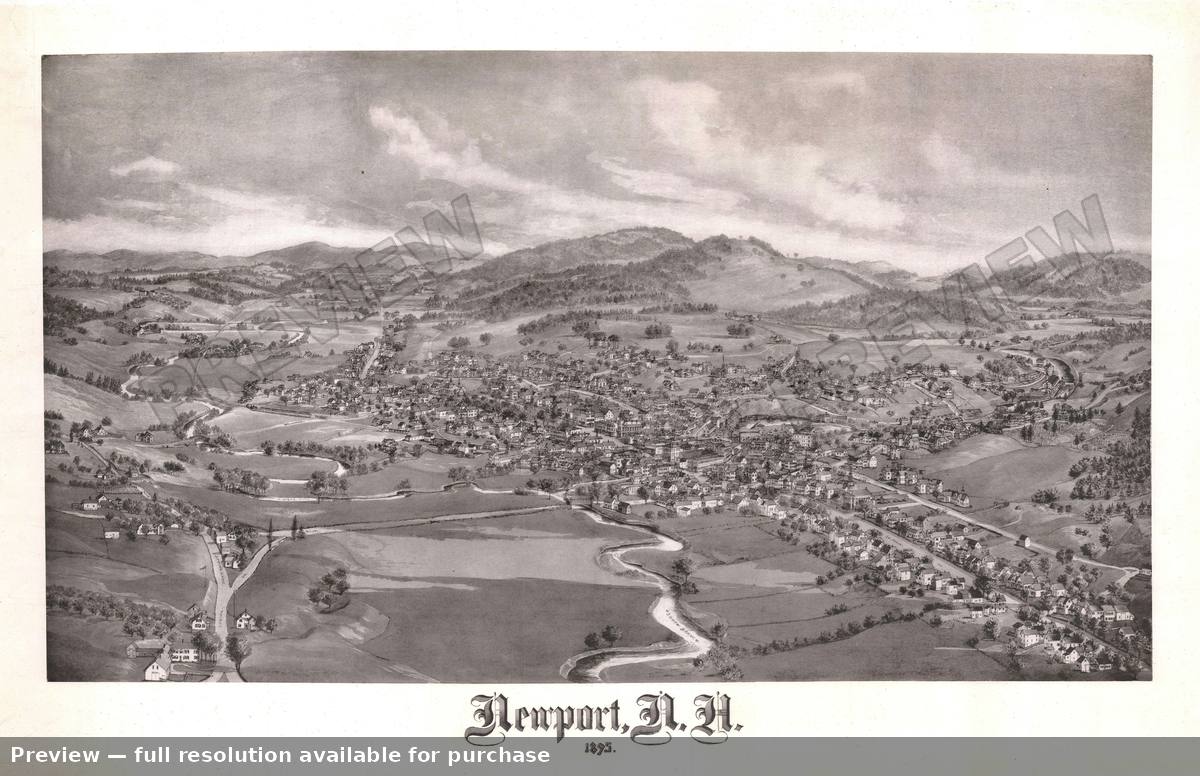 Antique map: Newport New Hampshire, 1895, 1895