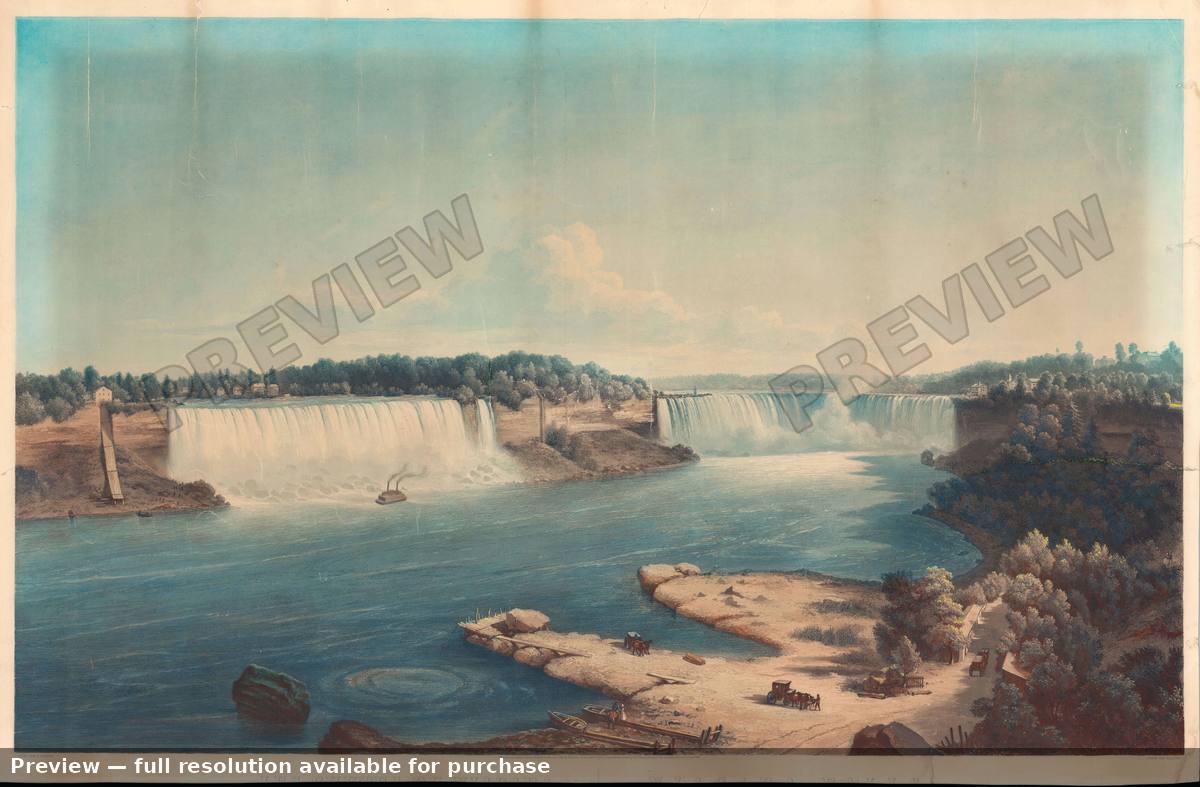 Antique map: Niagara Falls General, 1852, 1852
