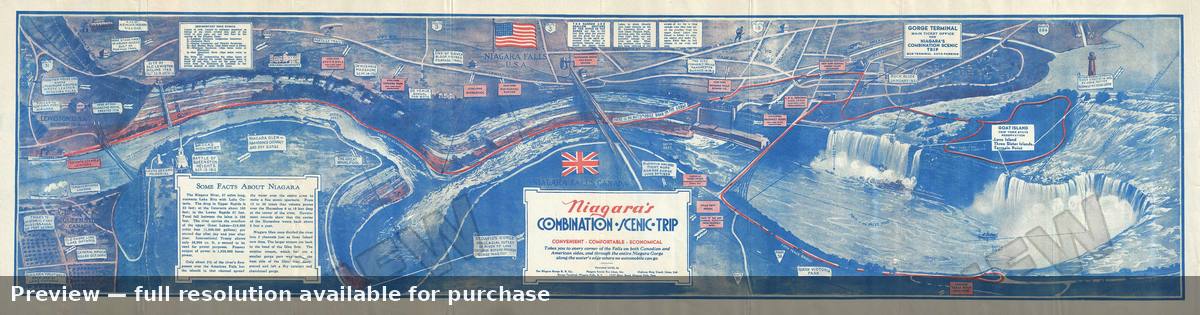 Antique map: Niagaras Combination, 1934, 1934