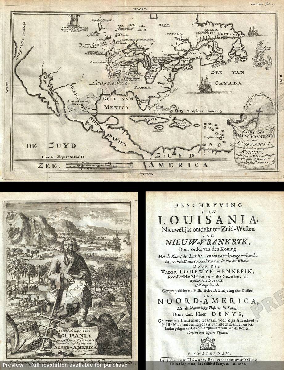 Antique map: Nieuw Vrankryk, 1688, 1688