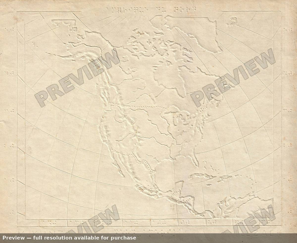 Antique map: North America, 1888, 1888