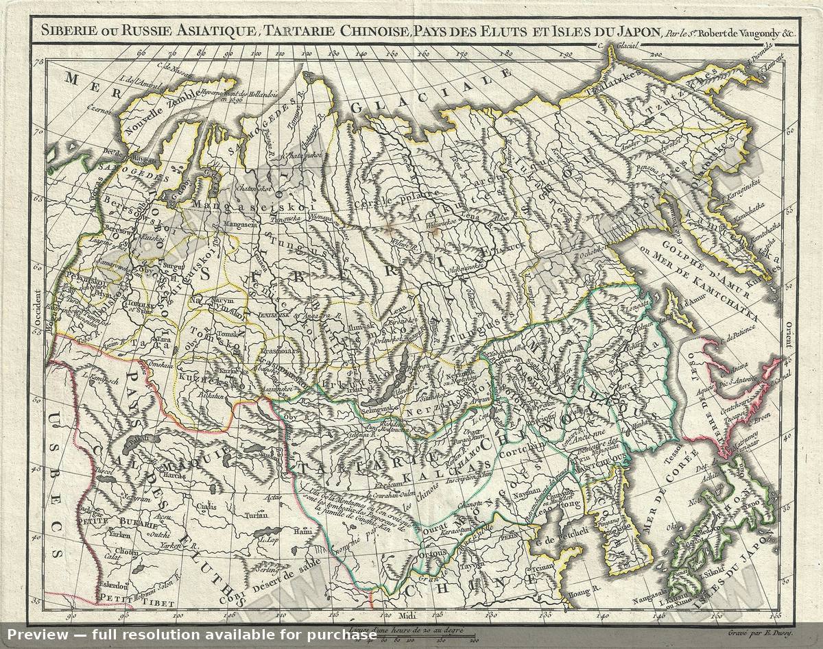 Antique map: North Asia, 1778, 1778