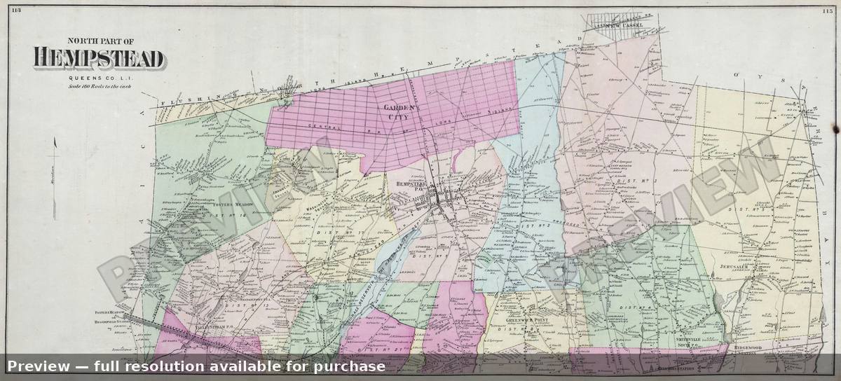 Antique map: North Hempstead, 1868, 1868