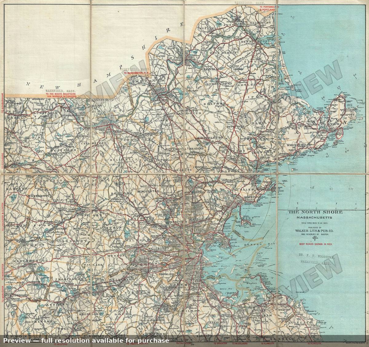 Antique map: North Shore, 1902, 1902