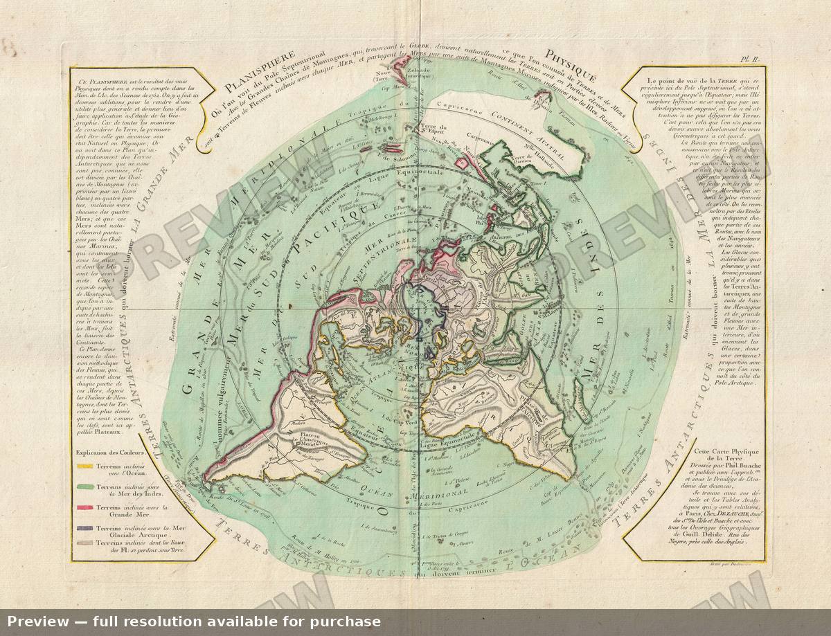 Antique map: Northern Hemisphere, 1781