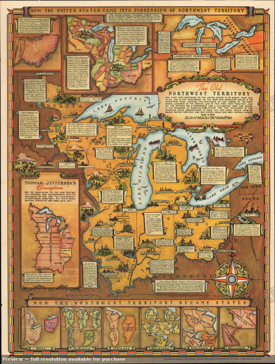 Antique map: Northwest Territory, 1937, 1937