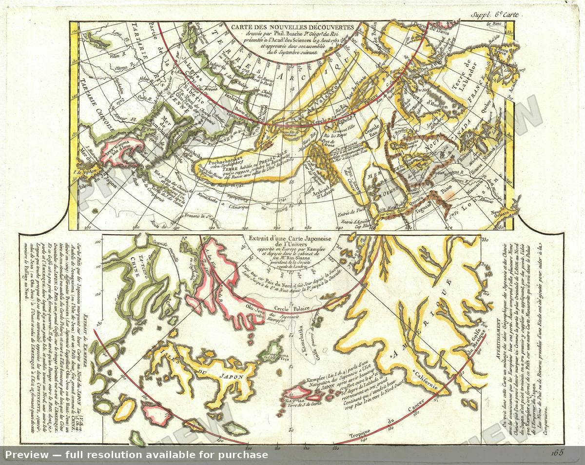 Antique map: Nouvelles Decouvertes, 1772, 1772