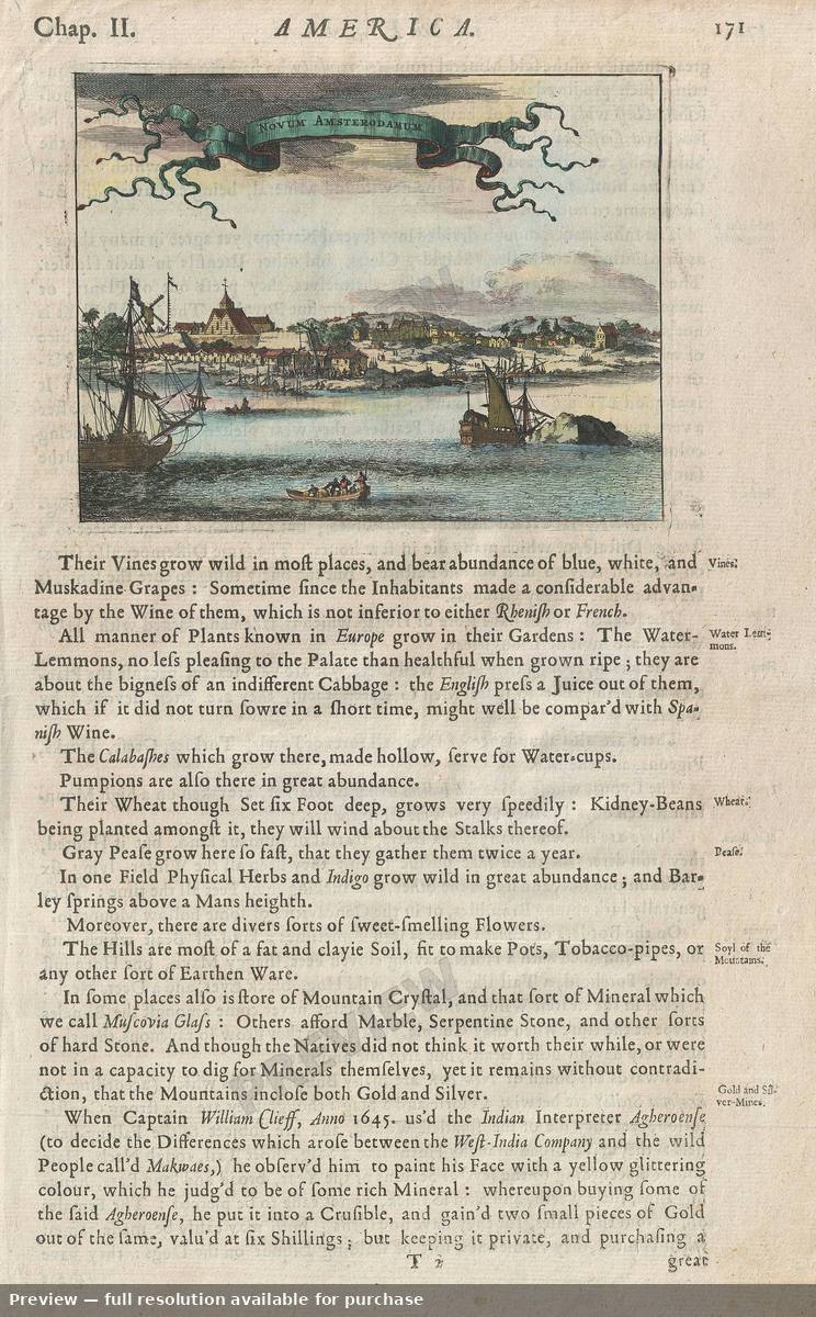 Antique map: Novum Amsterodamum, 1671, 1671
