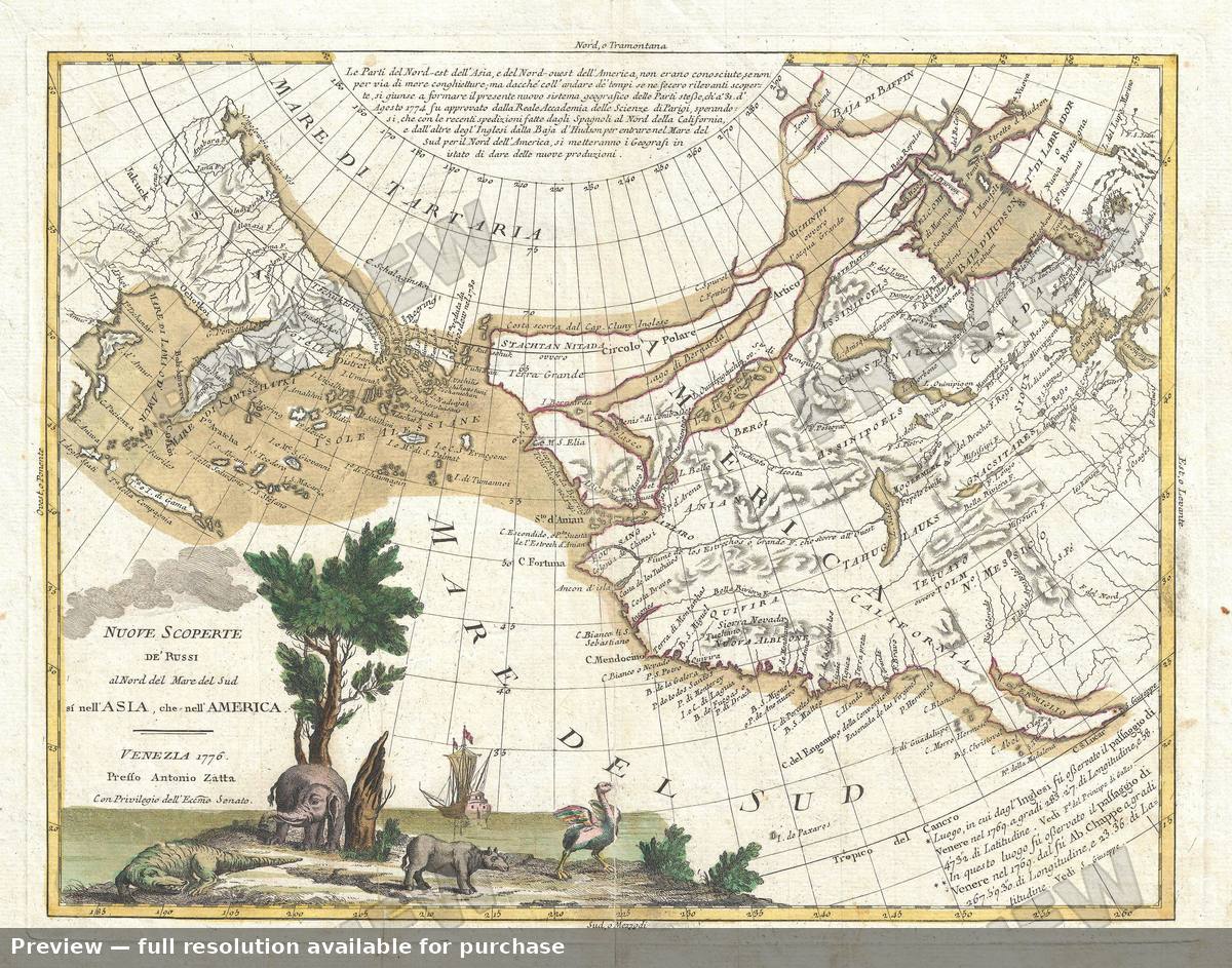 Antique map: Nuove Scoperte, 1776