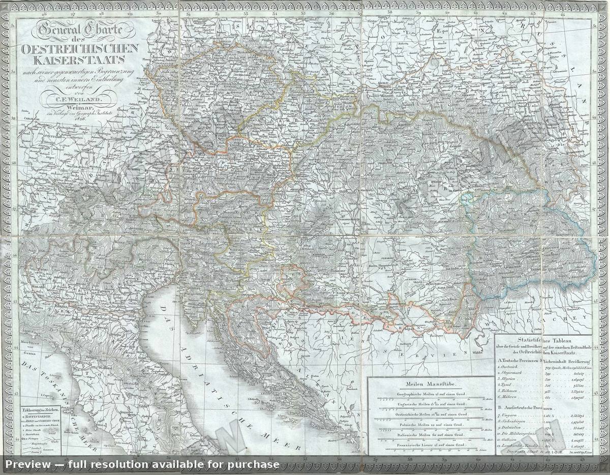 Antique map: Oestreichischen Kaiserstaats, 1826, 1826