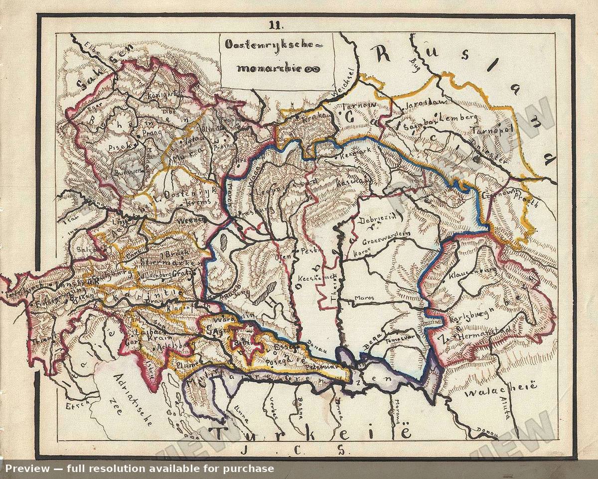 Antique map: Oostenryksche, 1871, 1871