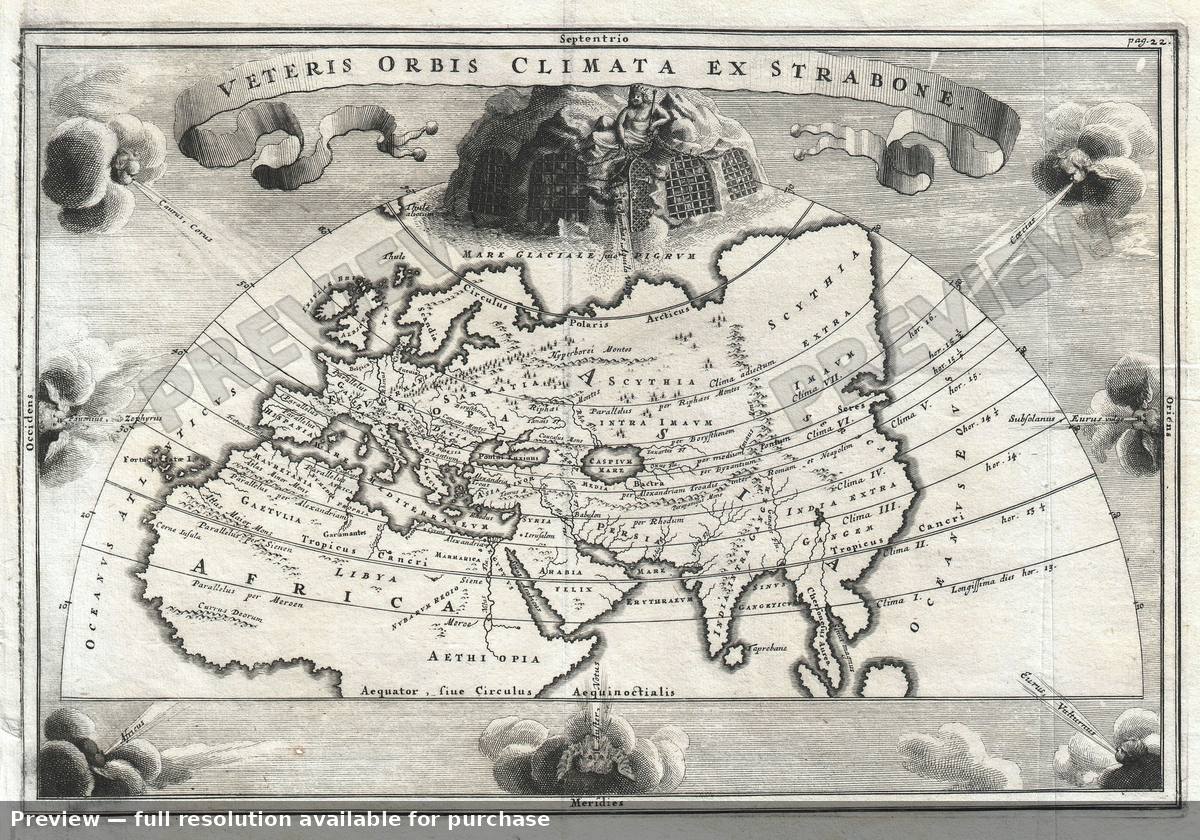 Antique map: Orbis Climata, 1700