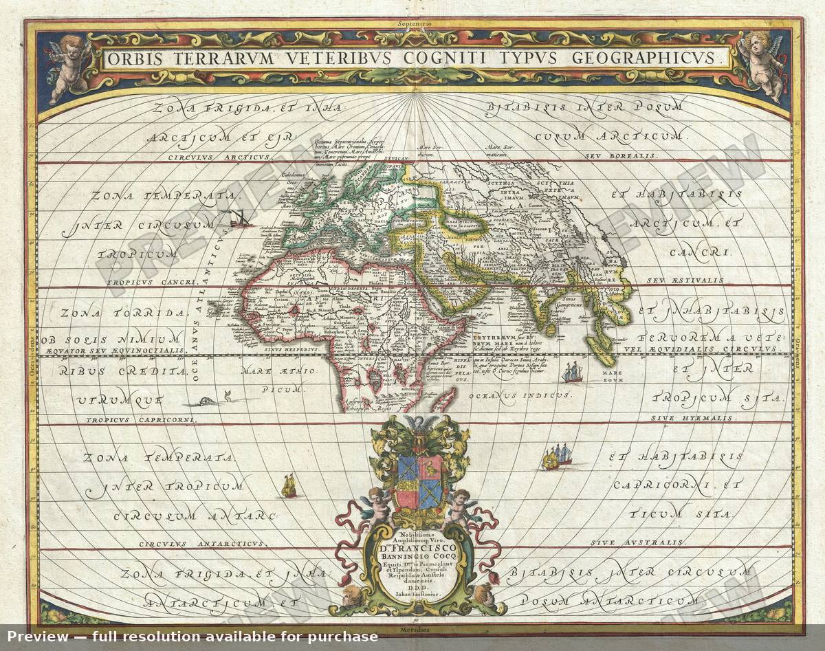 Antique map: Orbis Terrarum, 1650