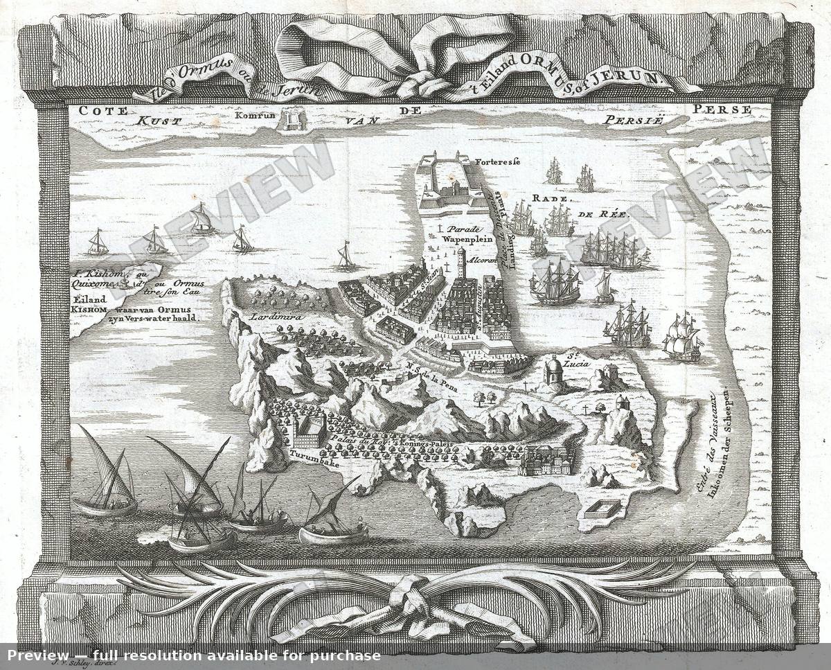 Antique map: Ormus, 1750, 1750