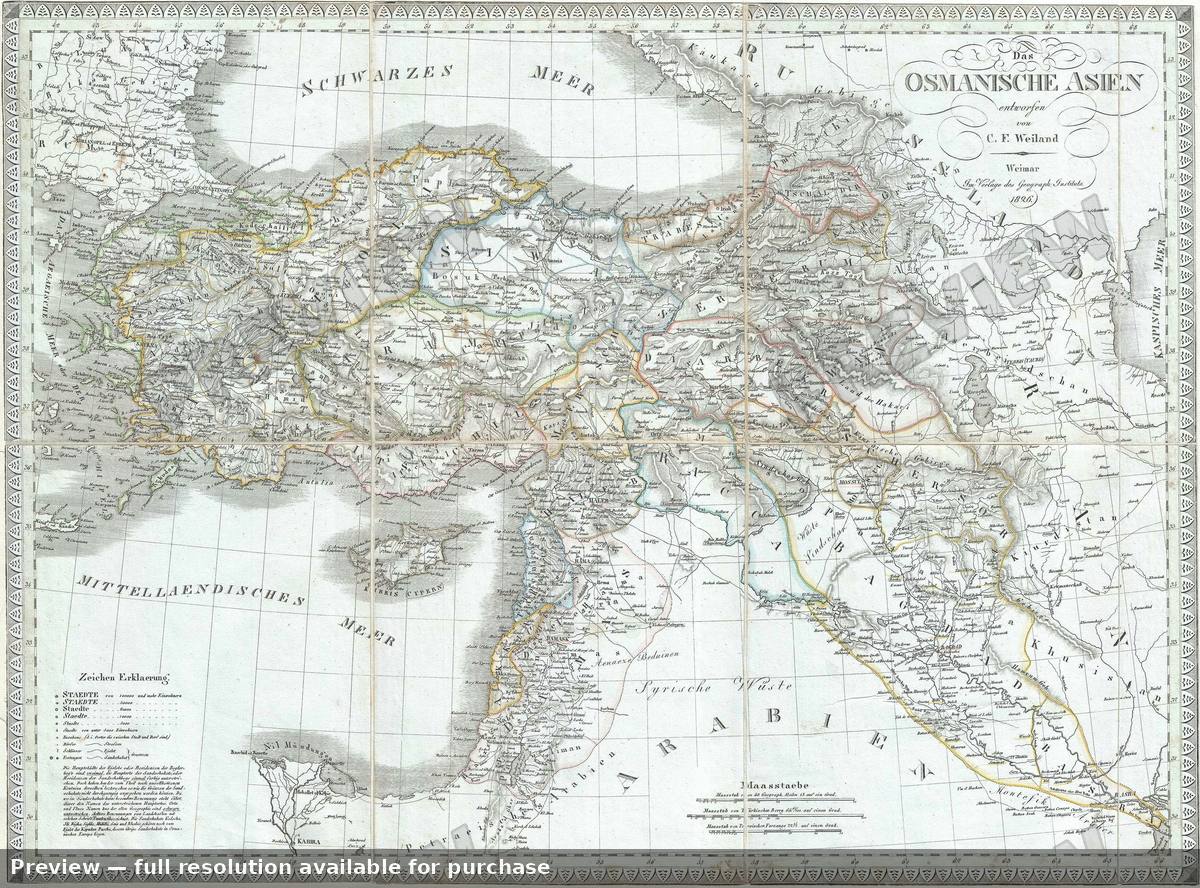 Antique map: Osmanische Asien, 1826