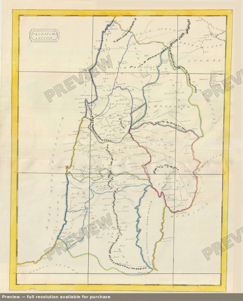 Antique map: Palestine Antiquity, 1823