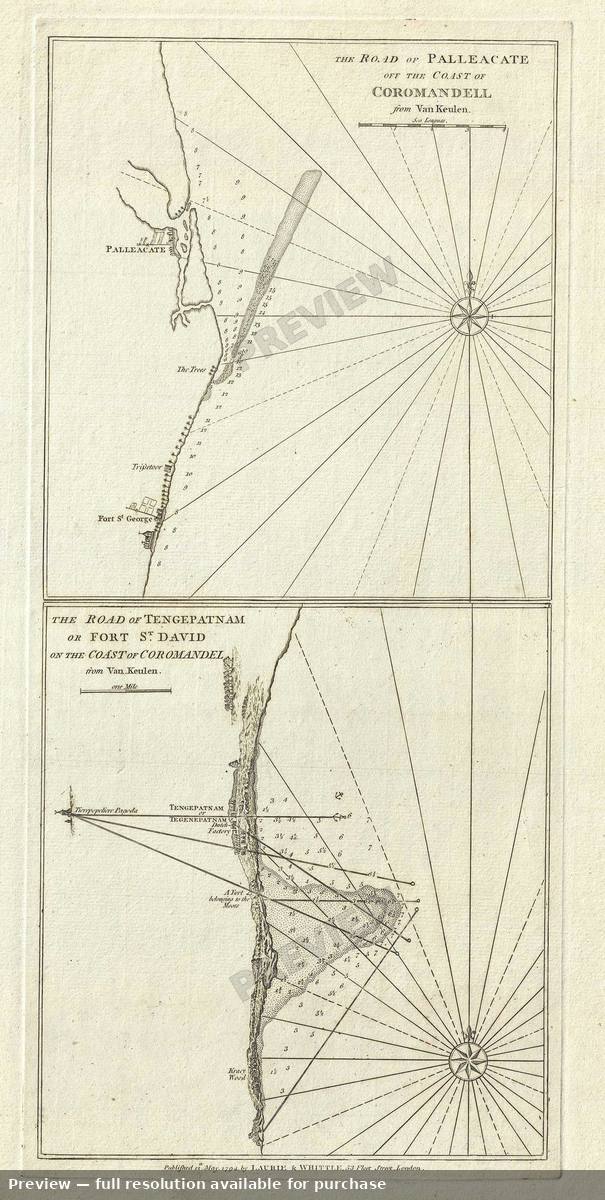 Antique map: Palleacate Coromandell, 1794, 1794