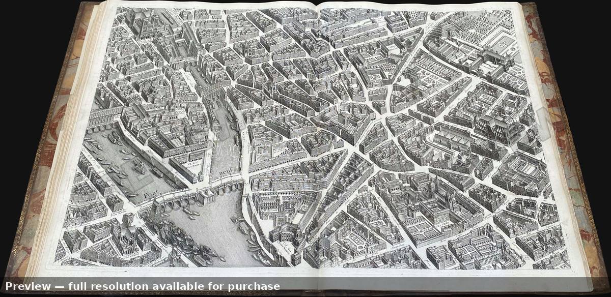 Antique map: Paris, 1739, 1739