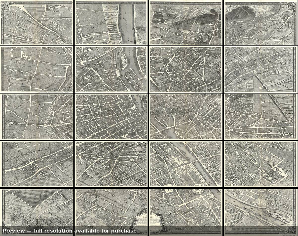 Antique map: Paris, 1900, 1900