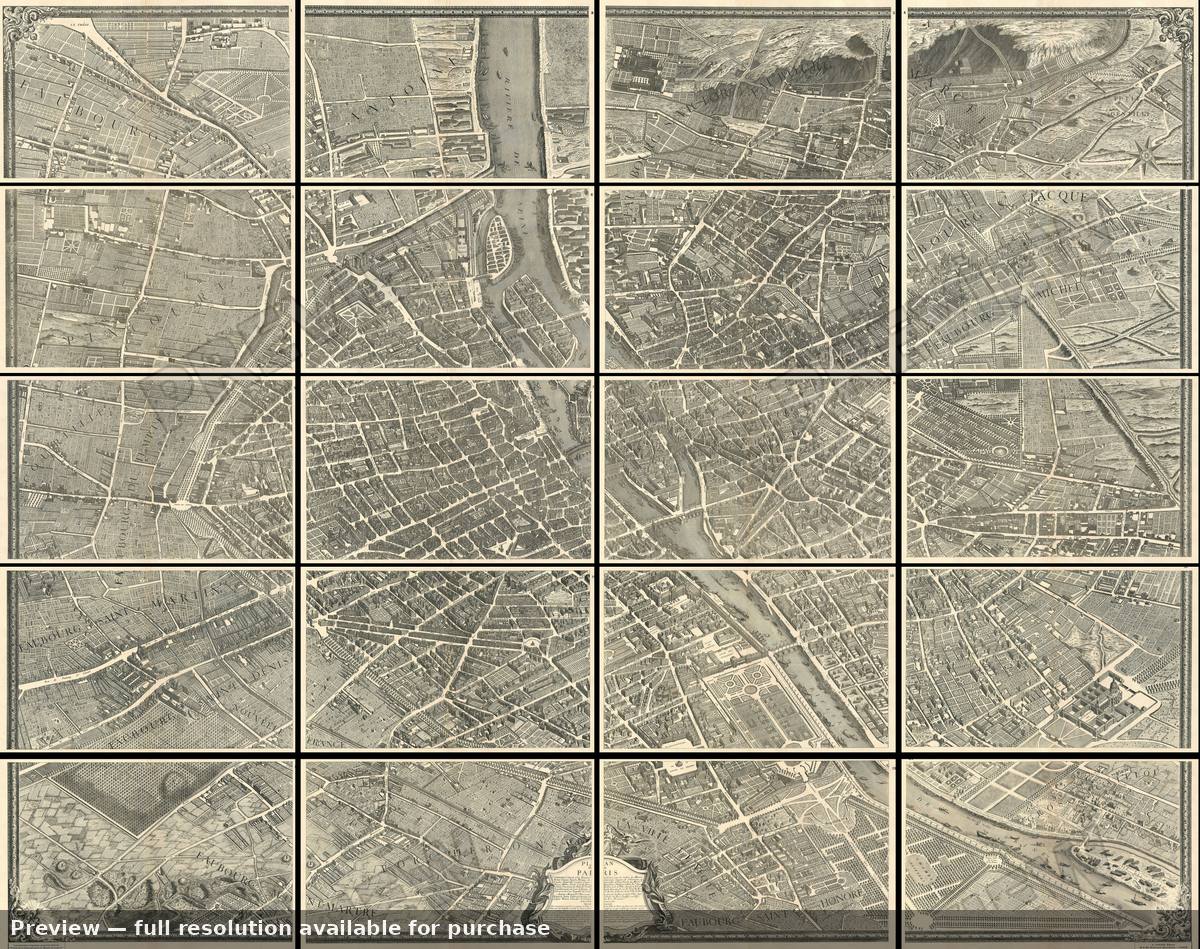 Antique map: Paris, 1900, 1900