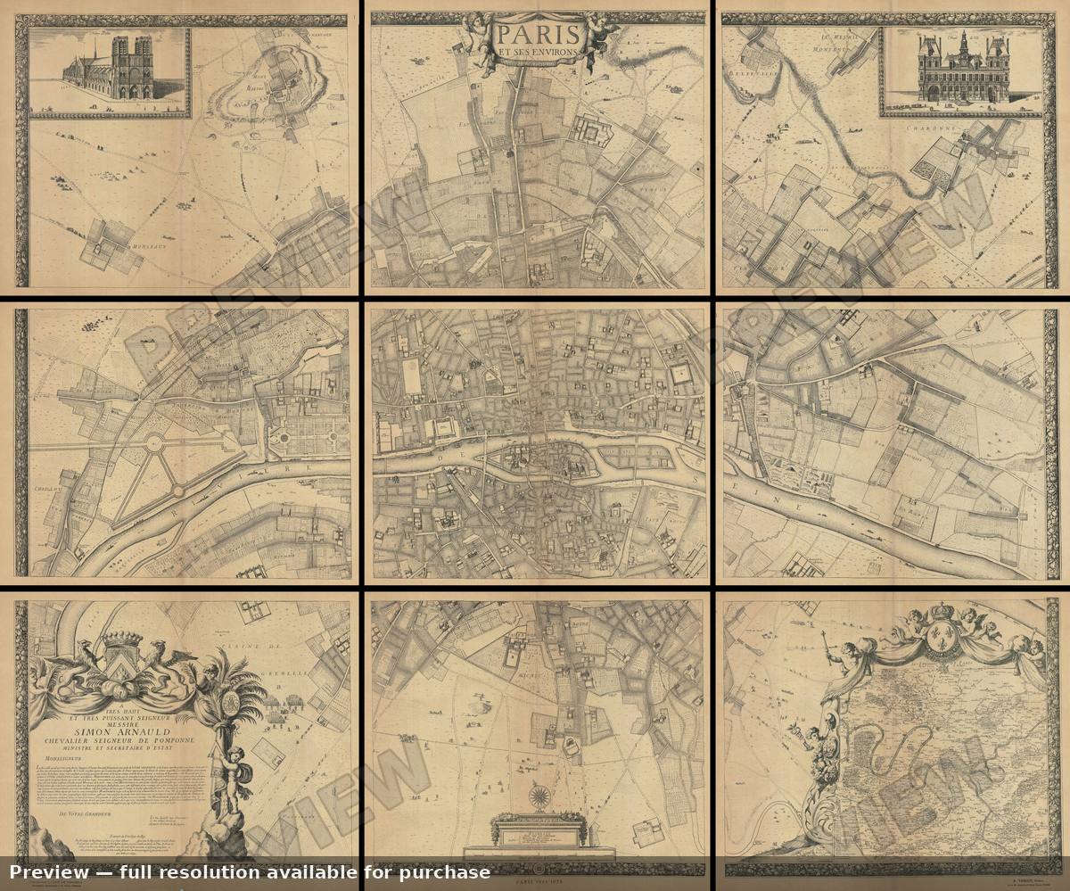 Antique map: Paris 2, 1900, 1900