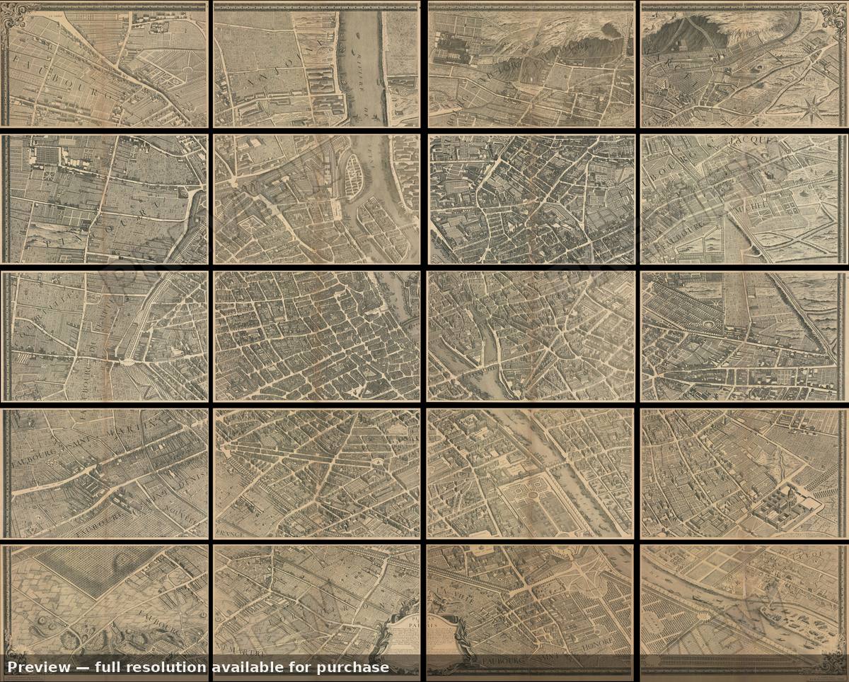 Antique map: Paris 3, 1900, 1900