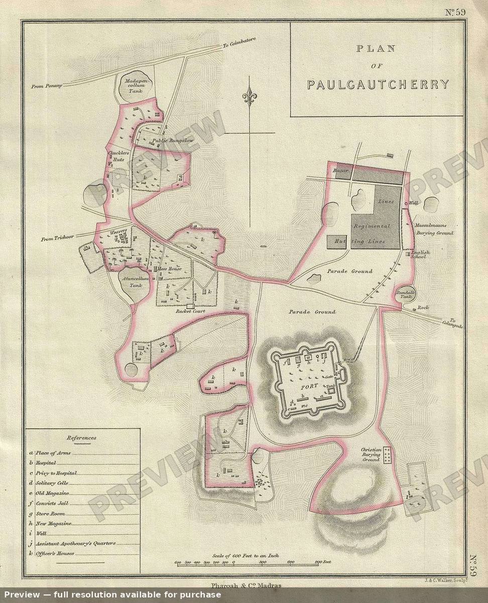 Antique map: Paulgautcherry, 1854