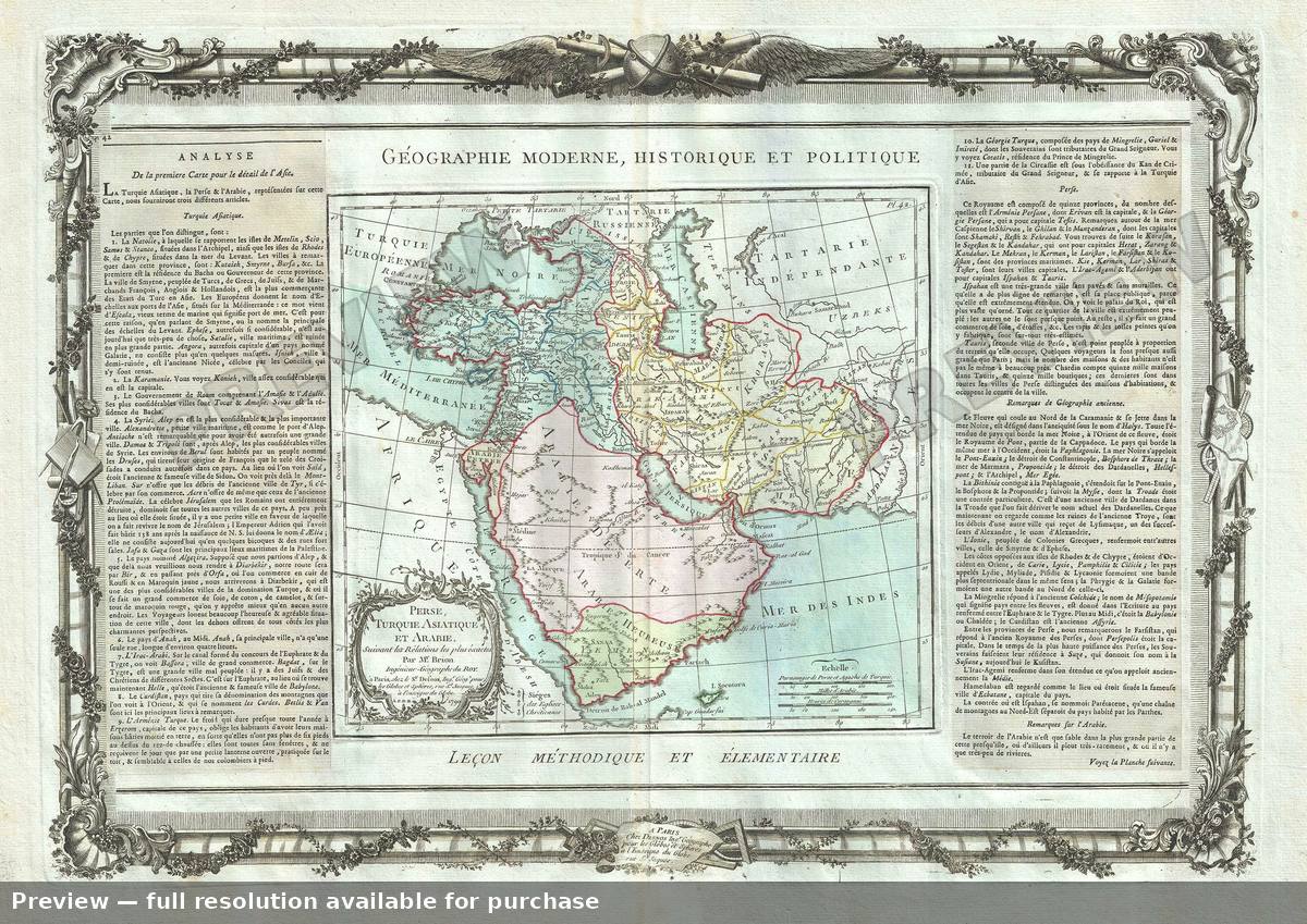 Antique map: Perse Turquie, 1786