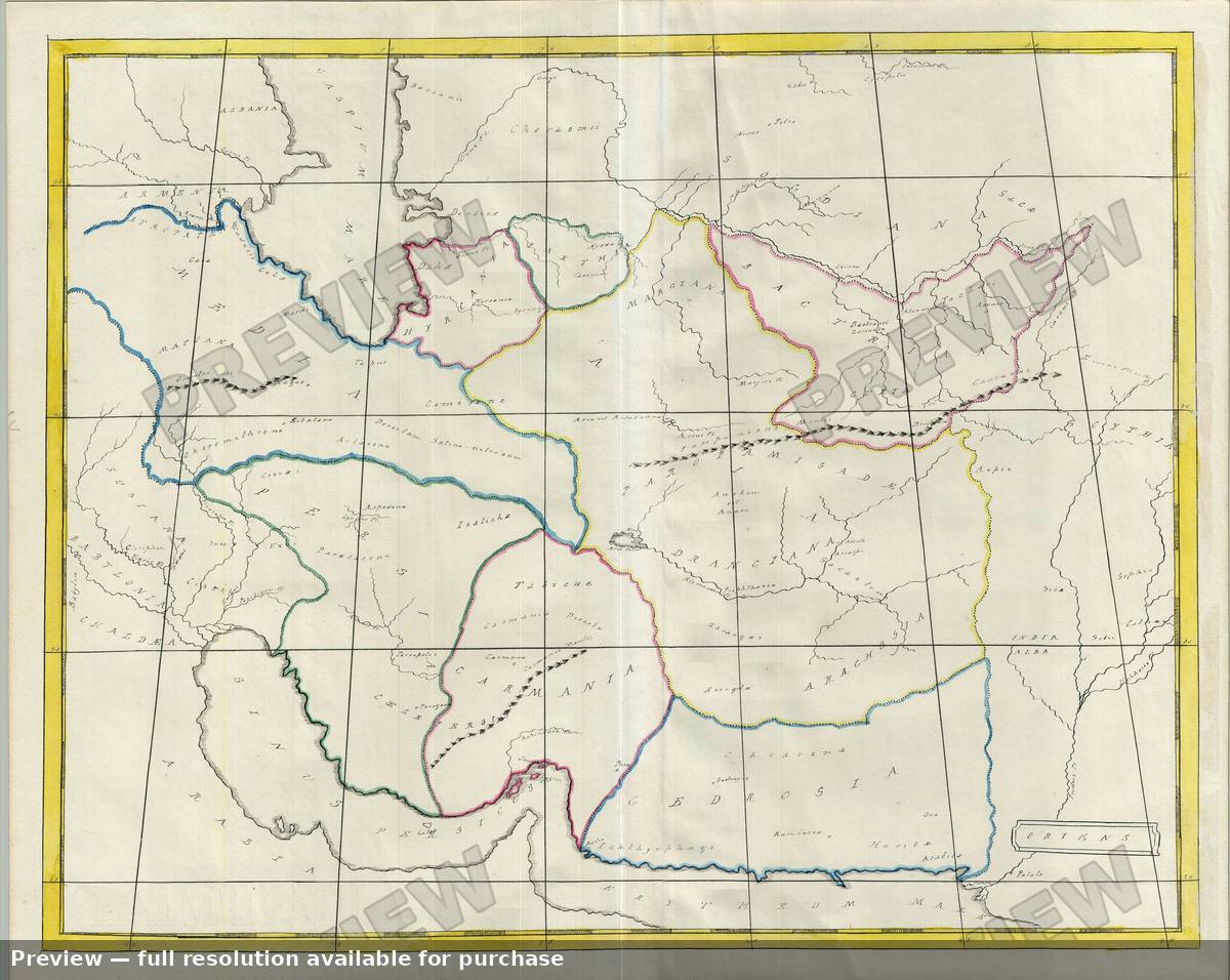 Antique map: Persia, 1823