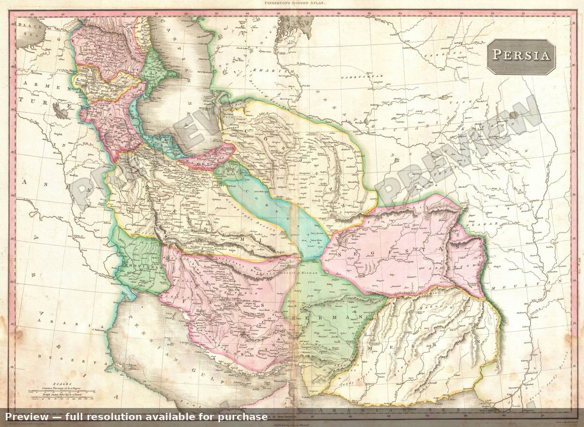 Antique map: Persia 2, 1818, 1818