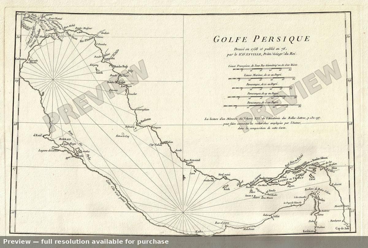 Antique map: Persian Gulf, 1776