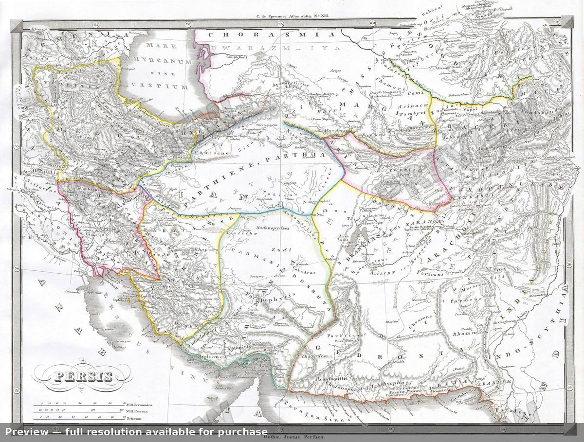 Antique map: Persis, 1855