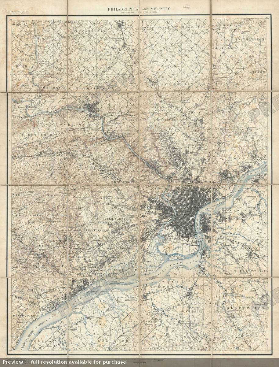 Antique map: Philadelphia Vicinity, 1896
