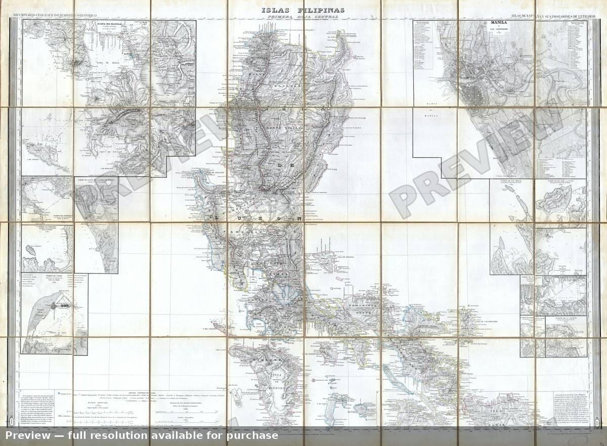 Antique map: Philipines 1, 1852