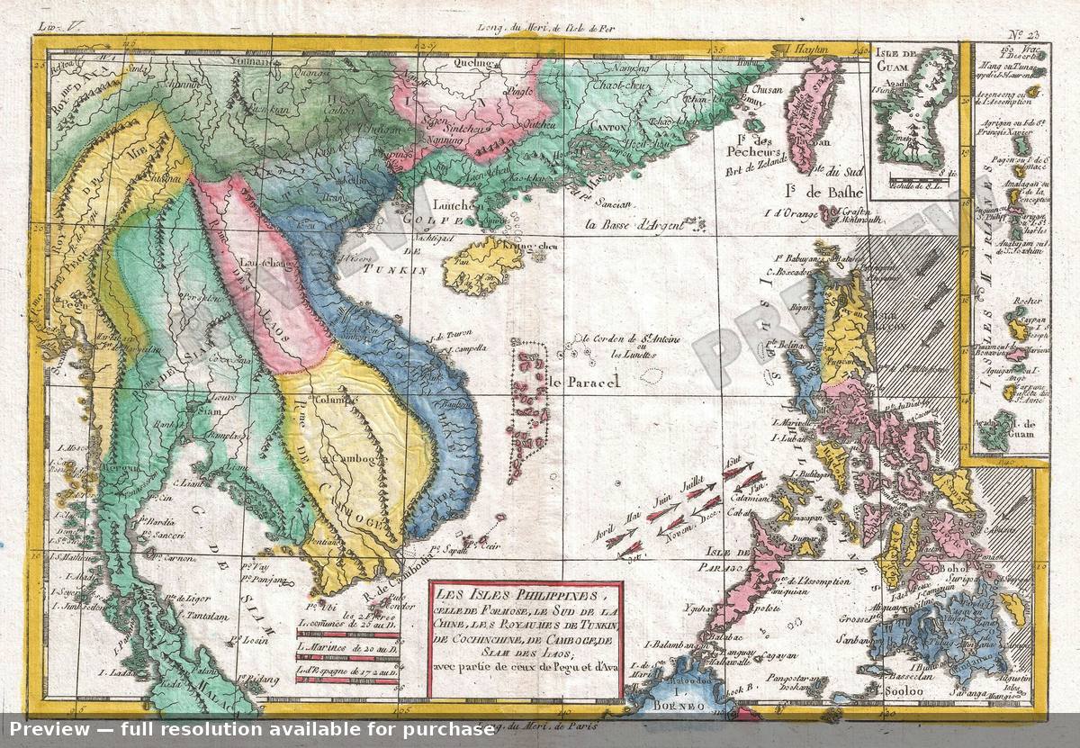 Antique map: Philippines, 1780, 1780