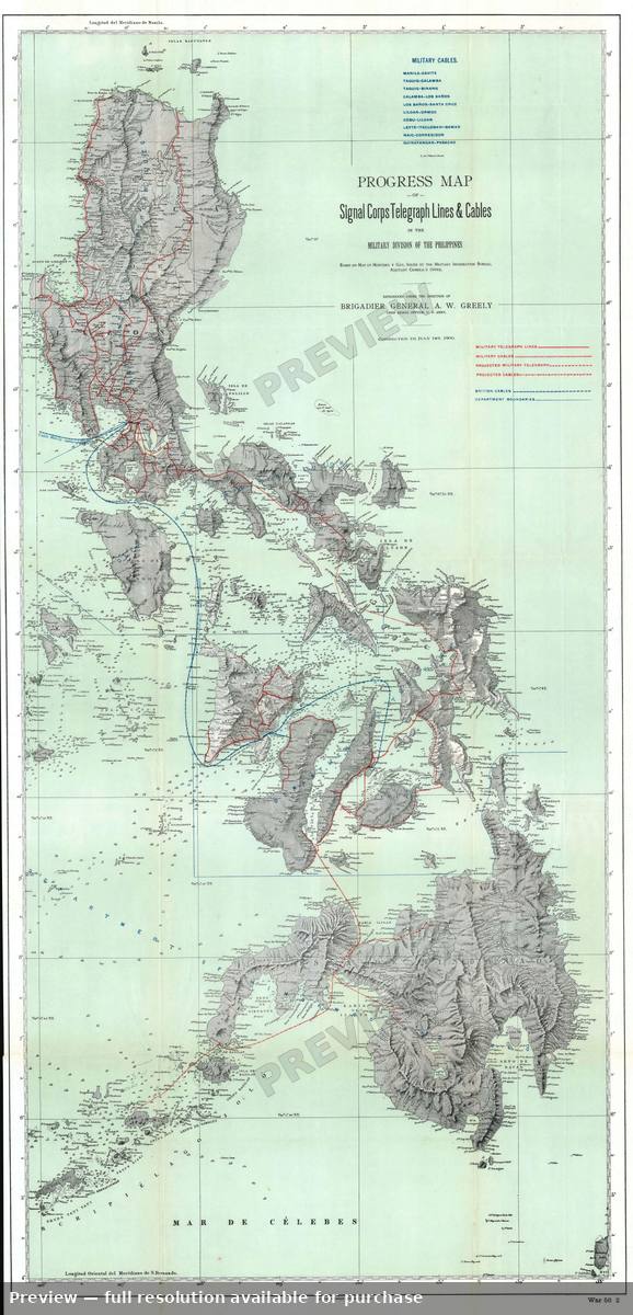 Antique map: Philippines, 1900, 1900