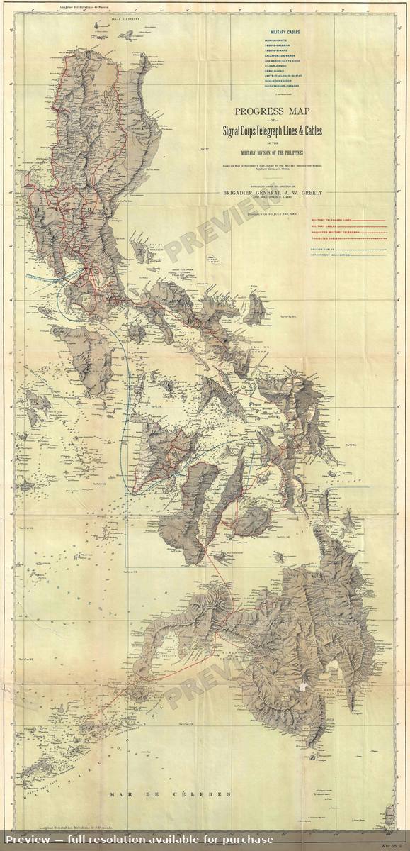 Antique map: Philippines, 1900, 1900