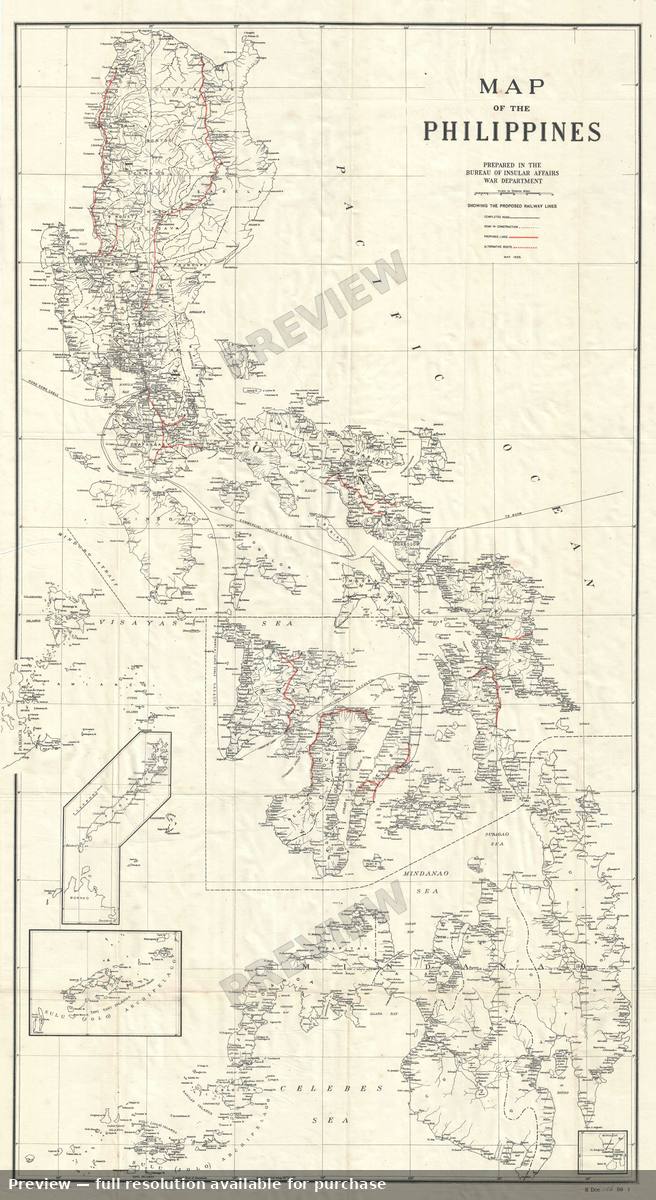 Antique map: Philippines 2, 1905