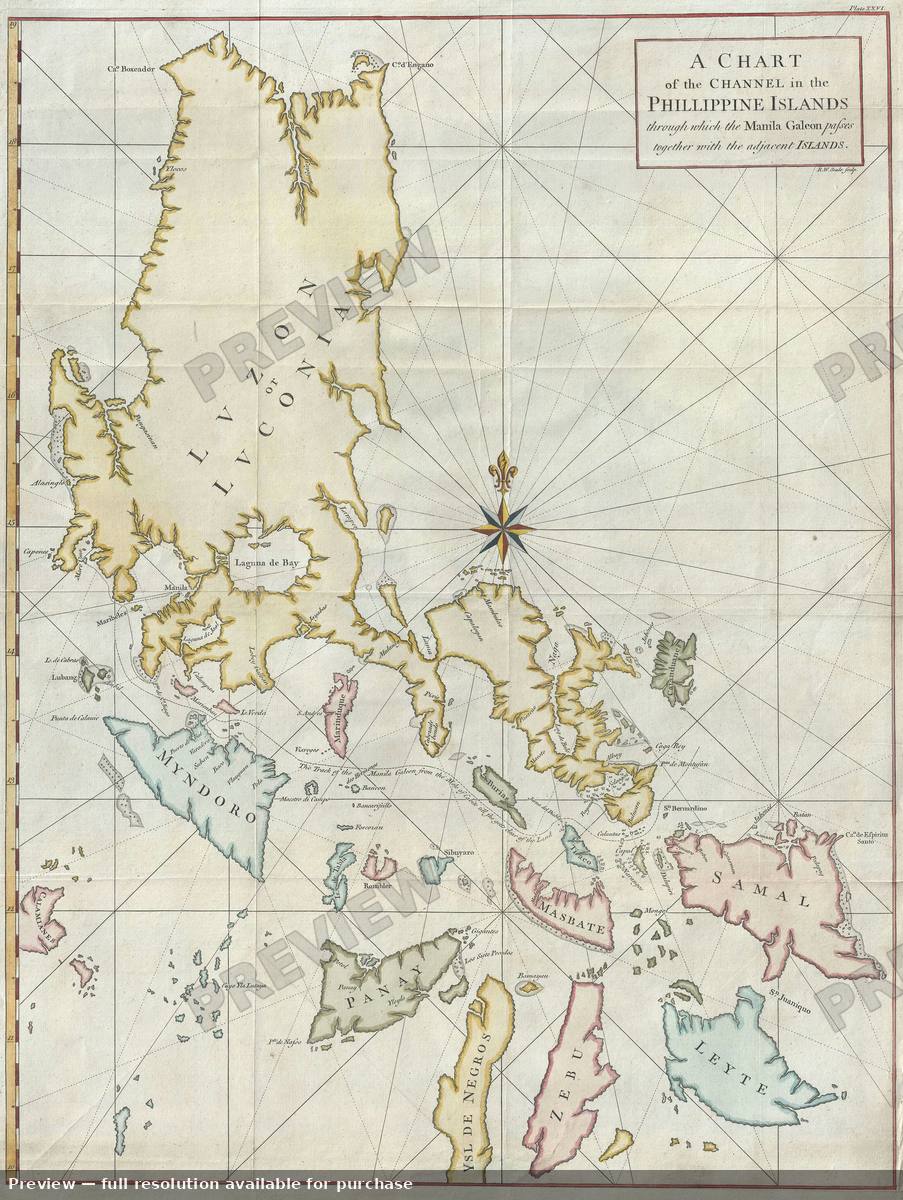 Antique map: Phillippine Islands, 1748