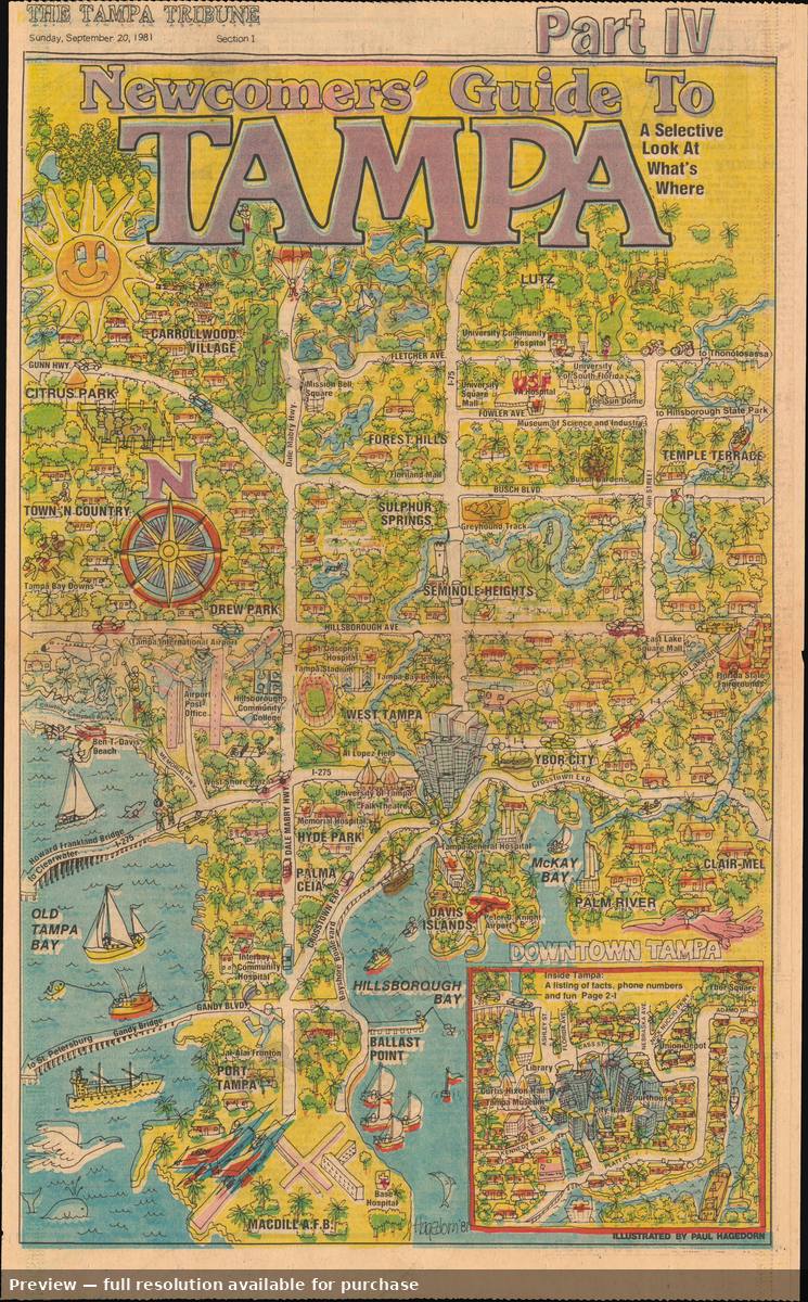 Antique map: Pictorial Tampa, 1981, 1981