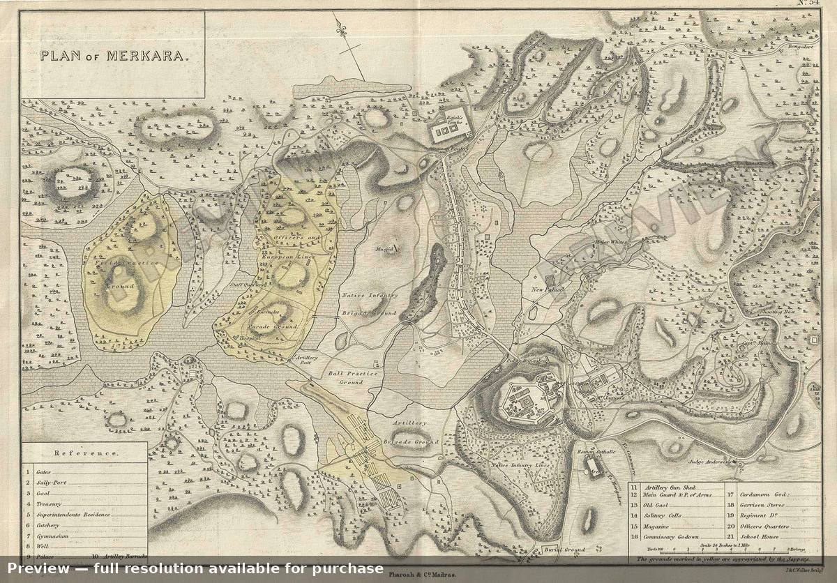 Antique map: Plan Merkara, 1854