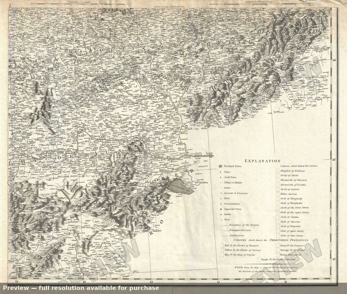 Antique map: Plate X, 1800
