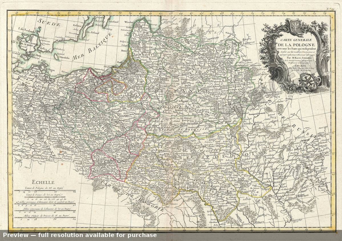 Antique map: Poland, 1783, 1783