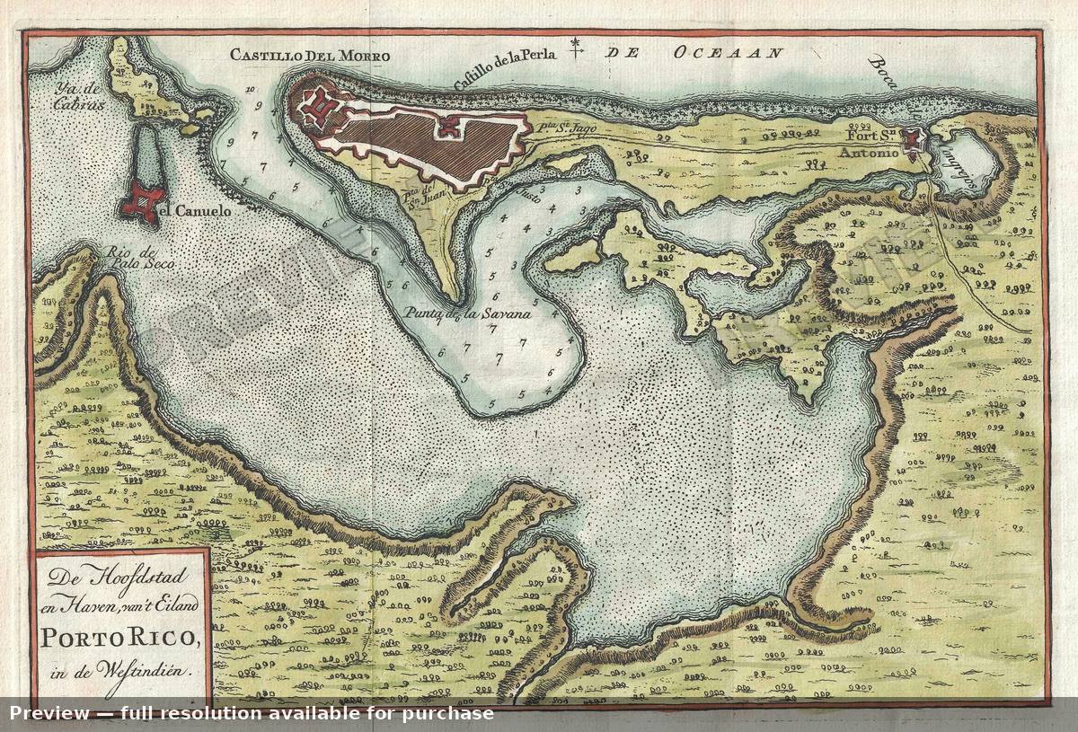 Antique map: Porto Rico, 1765, 1765