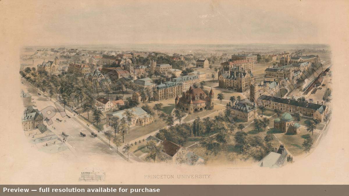 Antique map: Princeton University, 1906